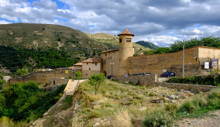 The entrance into Mirambel town, the province of Teruel, Aragon, Spain.