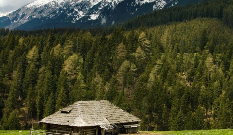 Sheepfold cottage in mountains