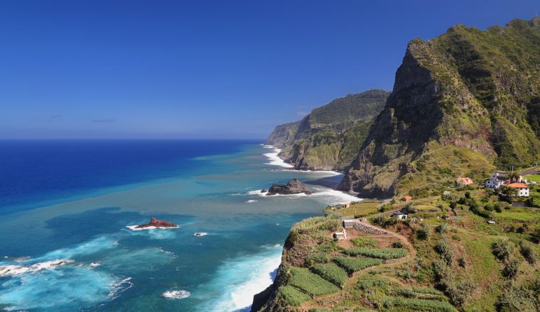 Coastline near Santana  Madeira, Portugal