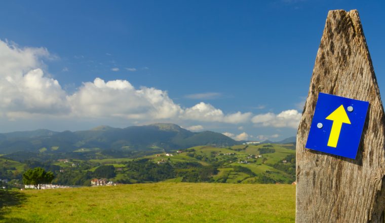 The Camino de Santiago or the Way of St. James, Askizu, Gipuzkoa