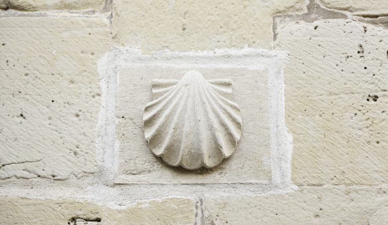 Shell pilgrims stone