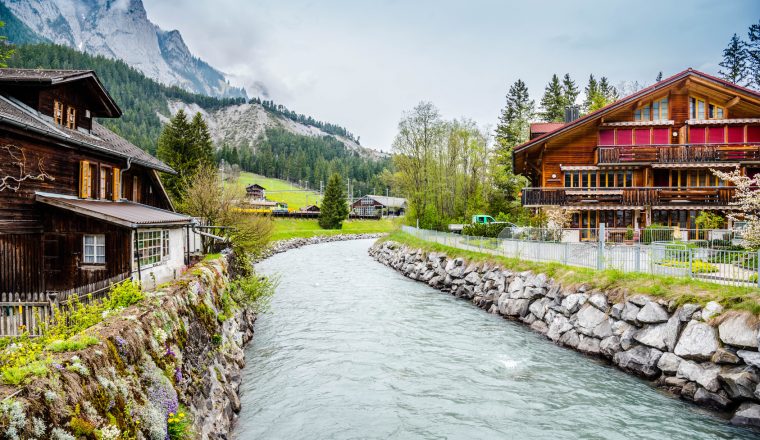 Scenic View in Kandersteg Switzerland