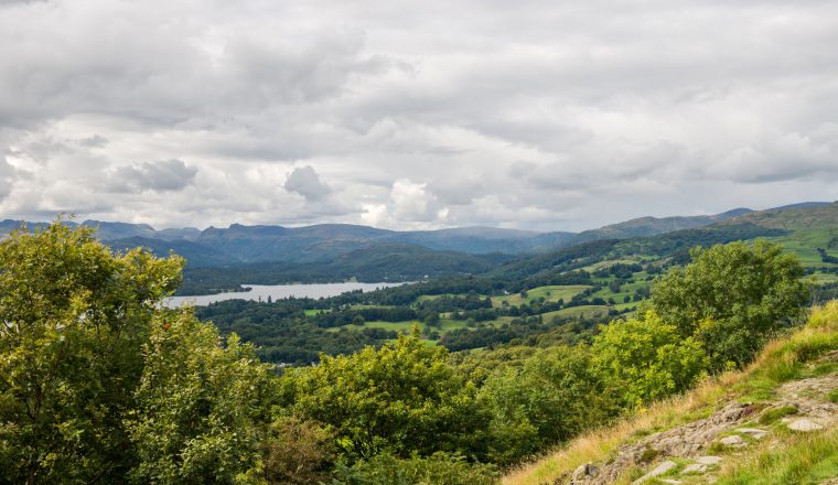 An aerial View of Windermere Lake from Orrest Head