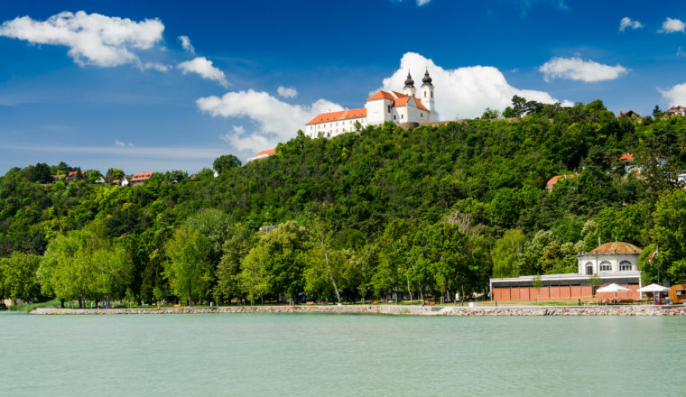 View to the benedictine abbey in Tihany, Hungary