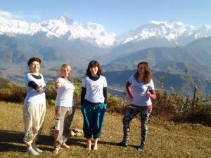 Denise Mills - Yoga and trekking in the Himalaya mountains 